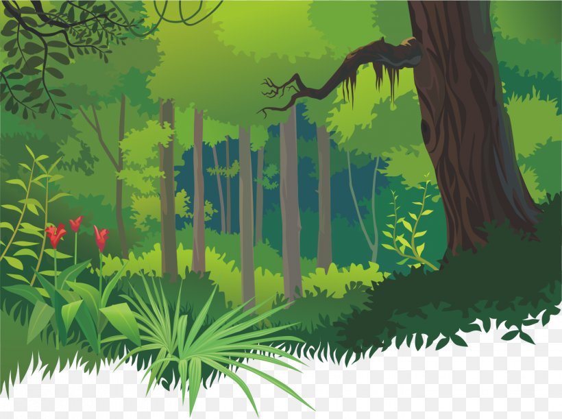 Cartoon Tropical Forests, PNG, 1429x1065px, Amazon Rainforest, Art, Biome, Branch, Ecosystem Download Free