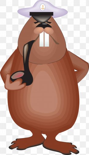 Smoking A Pipe Sheriff Animals - Beaver Tobacco Pipe Pipe Smoking Clip Art PNG