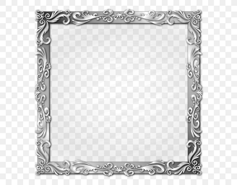 Picture Frames Borders And Frames Silver Ornament, PNG, 640x640px, Picture Frames, Black And White, Border, Borders And Frames, Decorative Arts Download Free