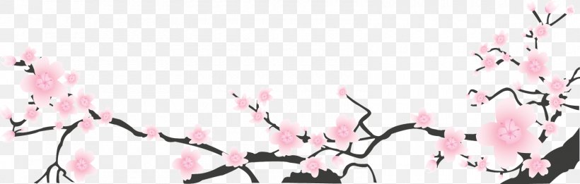 Plum Blossom Ink Wash Painting Watercolor Painting, PNG, 1600x510px, Watercolor, Cartoon, Flower, Frame, Heart Download Free