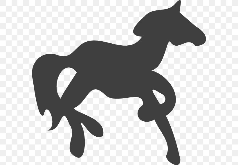 Pony Mustang Colt Stallion Clip Art, PNG, 600x571px, Pony, Animal Figure, Black And White, Carousel, Colt Download Free