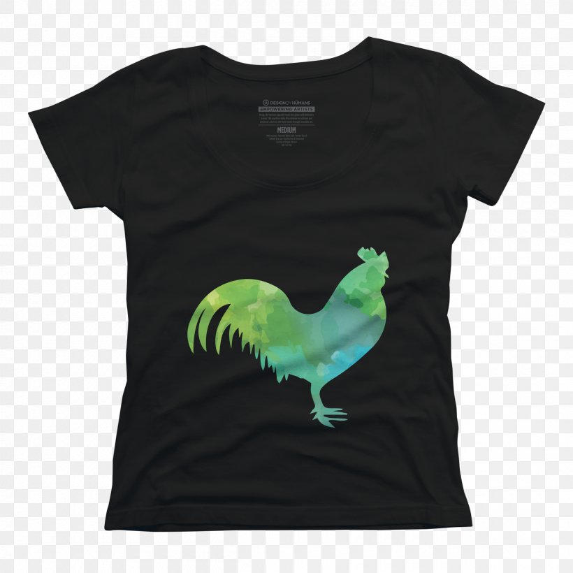 Printed T-shirt Hoodie Top, PNG, 2400x2400px, Tshirt, Beak, Chicken, Clothing, Feather Download Free