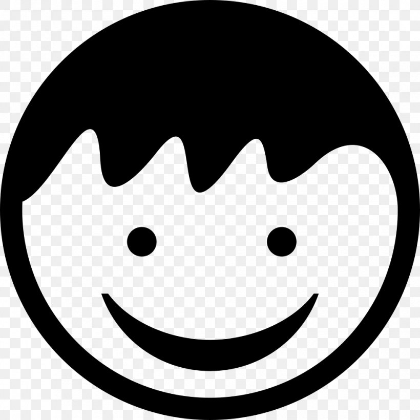 Smiley Child Emoticon, PNG, 980x980px, Smiley, Black, Black And White, Child, Emoticon Download Free