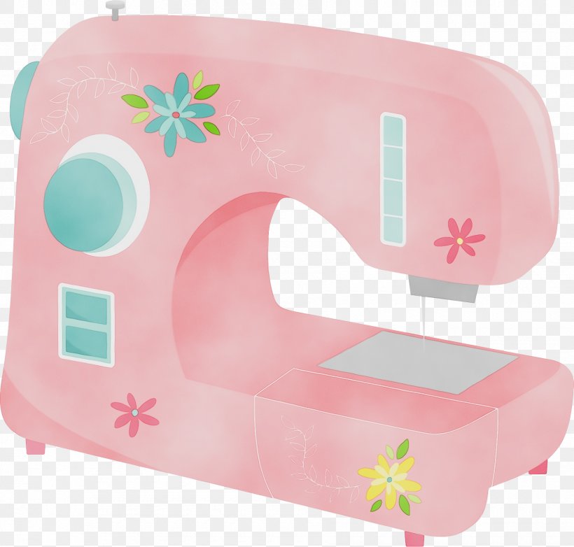 Pink Sewing Machine Furniture, PNG, 1800x1718px, Watercolor, Furniture, Paint, Pink, Sewing Machine Download Free