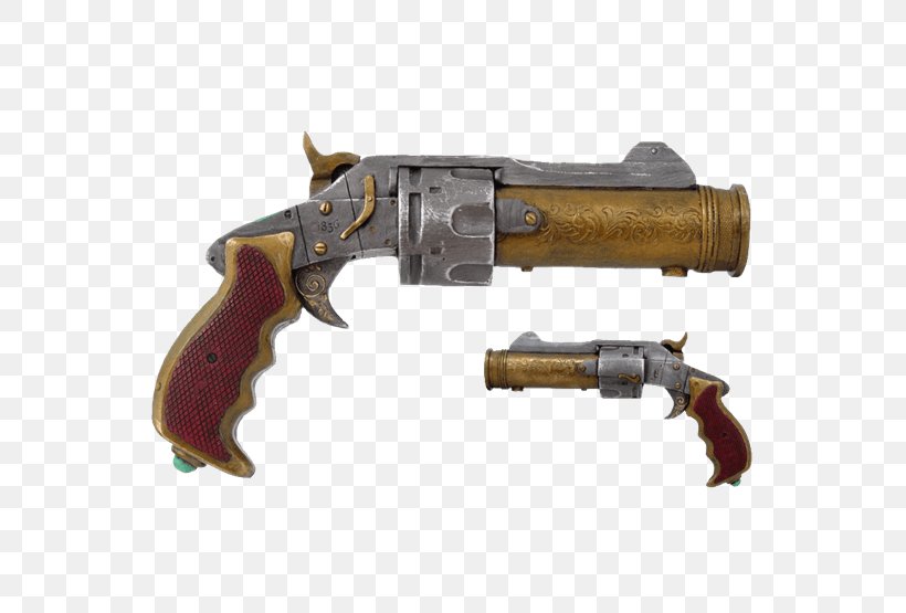 Firearm Steampunk Pistol Gun Revolver, PNG, 555x555px, Firearm, Air Gun, Black Powder, Collectable, Colt 1851 Navy Revolver Download Free