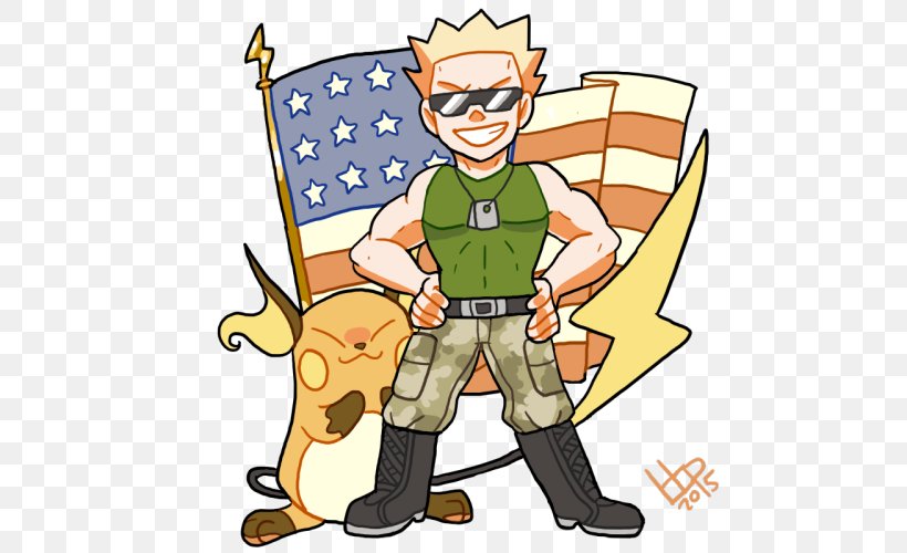 Lt. Surge United States Raichu Pokémon Kanto, PNG, 500x500px, Lt Surge, Artwork, Cartoon, Character, Fan Art Download Free