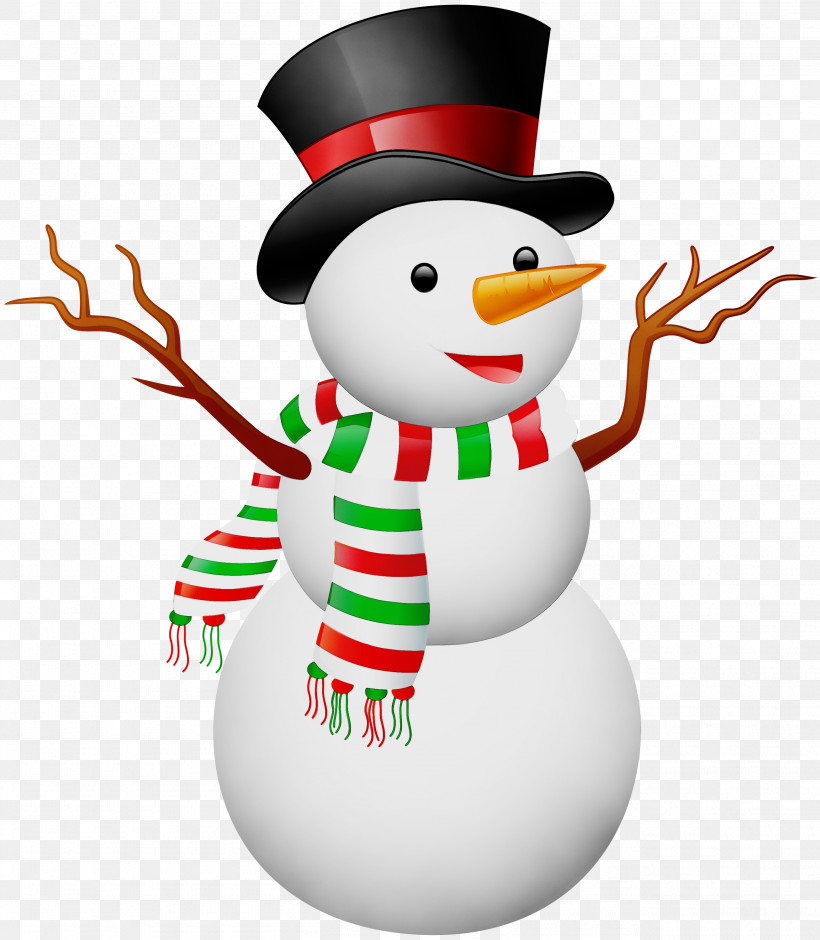 Snowman, PNG, 2615x3000px, Watercolor, Christmas, Paint, Snowman, Wet Ink Download Free