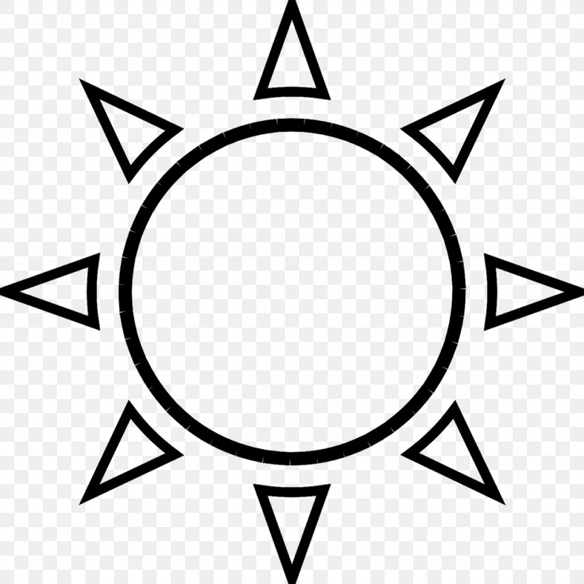 Sun Icon, PNG, 1024x1024px, Drawing, Black Sun, Blackandwhite, Emblem, Icon Design Download Free