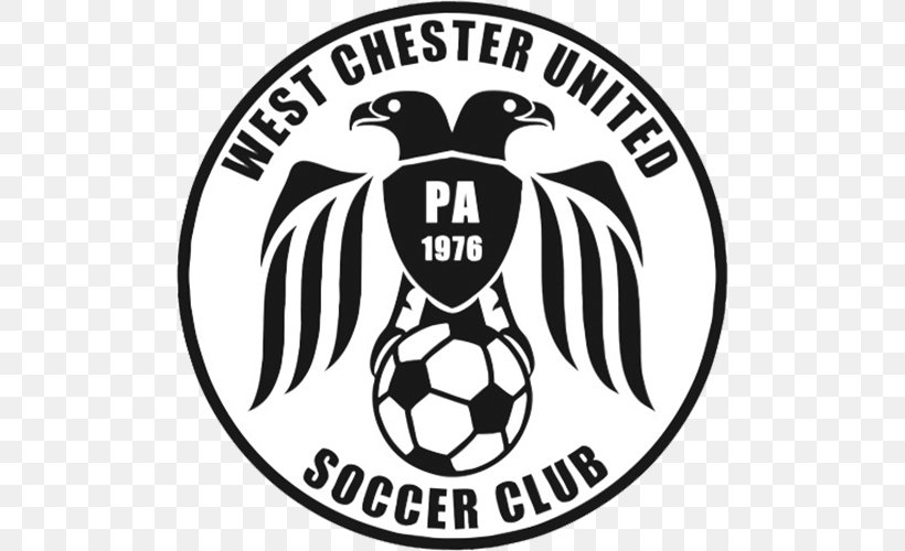 West Chester United SC National Premier Soccer League Fredericksburg FC Football, PNG, 500x500px, West Chester United Sc, Area, Ball, Bird, Black And White Download Free