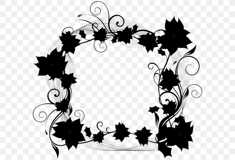 Floral Design Pattern Picture Frames Monochrome, PNG, 600x560px, Floral Design, Blackandwhite, Flower, Flowering Plant, Interior Design Download Free