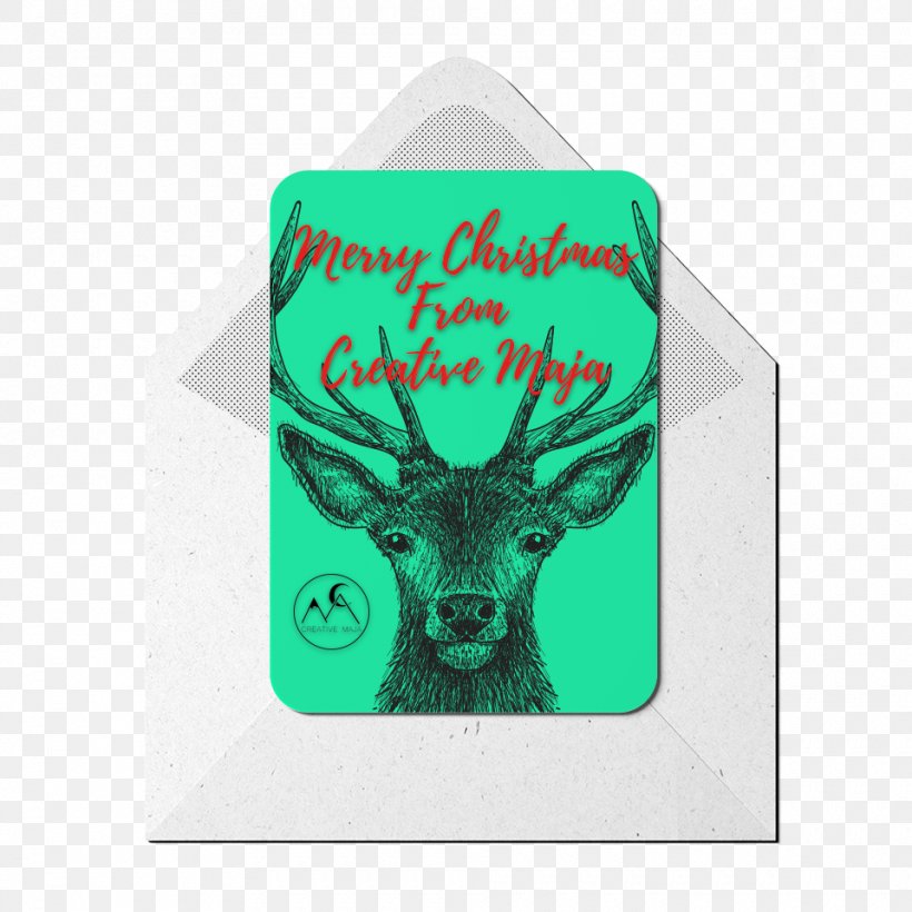 Reindeer Christmas Card Christmas Day Creative Maja Christmas Tree, PNG, 960x960px, Reindeer, Antler, Brand, Christmas And Holiday Season, Christmas Card Download Free