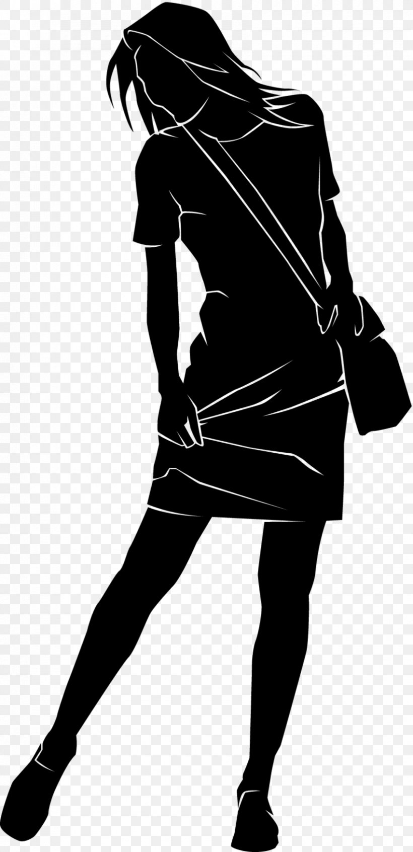 Black Shoe Shoulder Silhouette White, PNG, 850x1754px, Black, Art, Black And White, Black M, Footwear Download Free