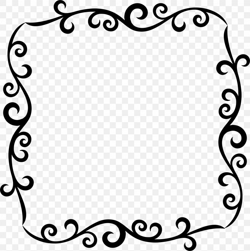 Picture Frames Clip Art, PNG, 2250x2258px, Picture Frames, Area, Black, Black And White, Flora Download Free