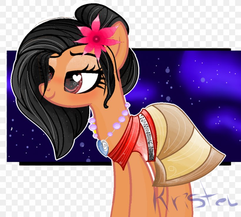 Pony Black Hair Cartoon, PNG, 941x849px, Watercolor, Cartoon, Flower, Frame, Heart Download Free
