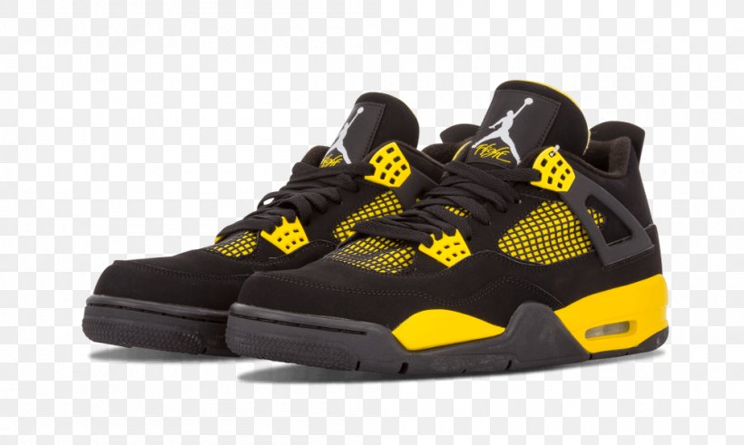 Air Jordan Shoe Nike Sneakers Thunder, PNG, 1000x600px, Air Jordan, Athletic Shoe, Basketball Shoe, Black, Brand Download Free