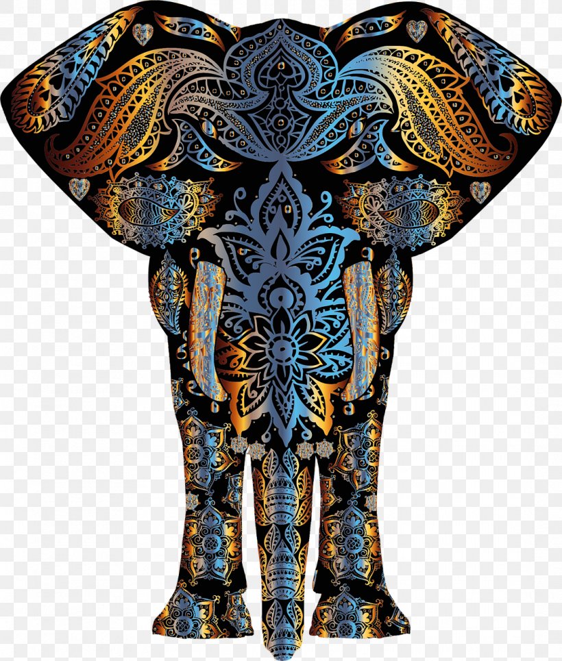 Indian Elephant T-shirt Color Elmer The Patchwork Elephant, PNG, 1087x1280px, Elephant, Artifact, Color, Elephants And Mammoths, Elephants In Thailand Download Free