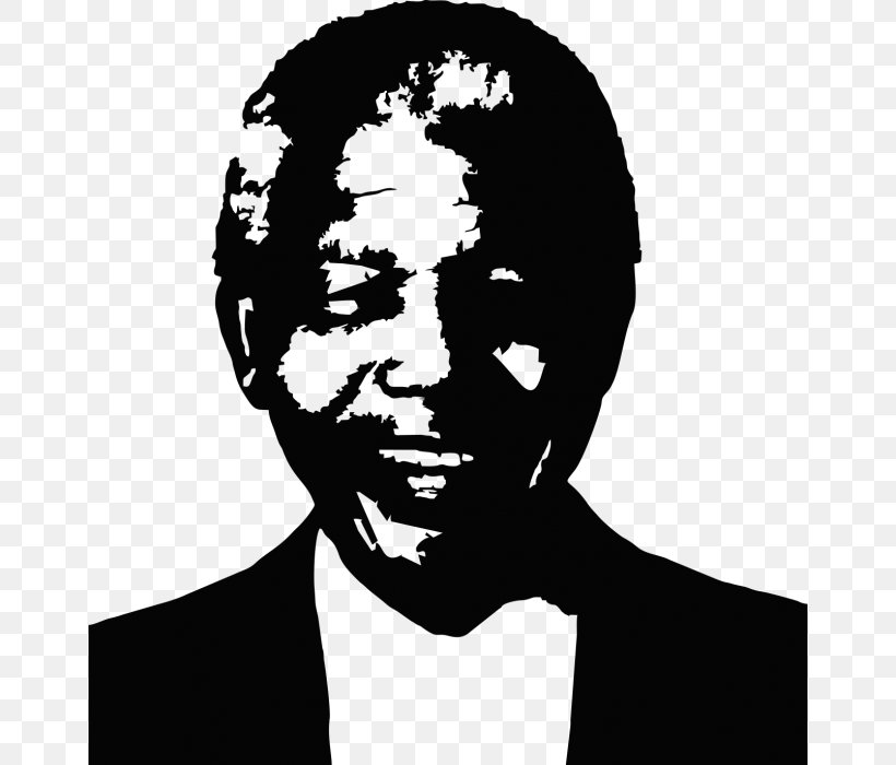 Nelson Mandela Black And White Photography Drawing Sticker, PNG, 658x700px, Nelson Mandela, Black, Black And White, Character, Drawing Download Free