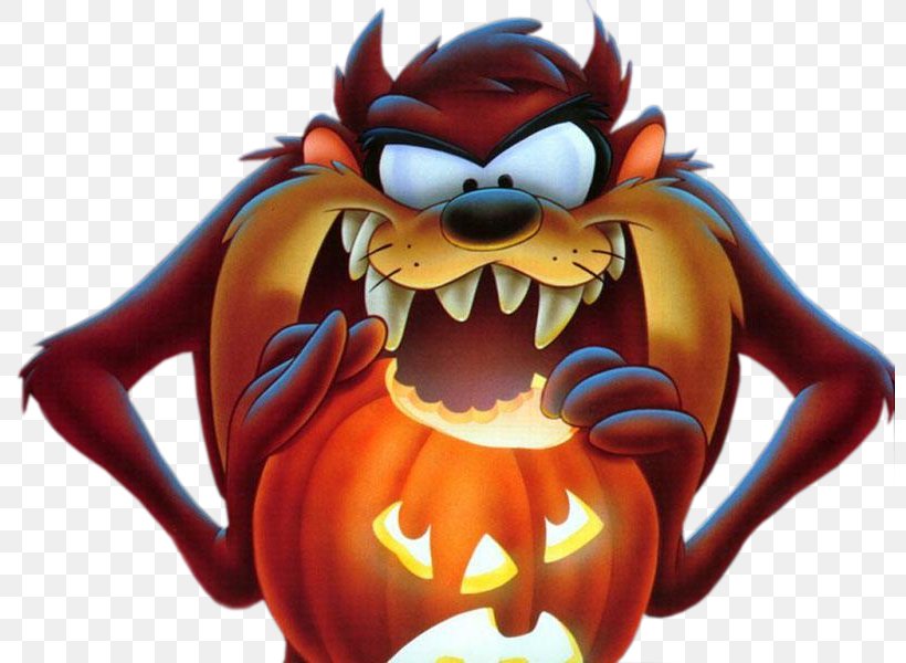 Tasmanian Devil Halloween Looney Tunes, PNG, 800x600px, Tasmanian Devil, Animated Cartoon, Animated Film, Blingee, Calabaza Download Free