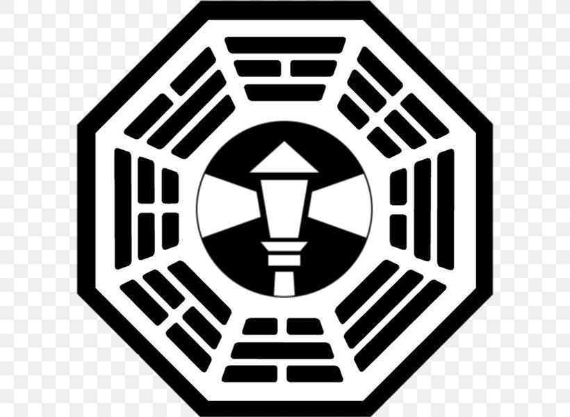 Dharma Initiative Eloise Hawking Lostpedia Station ?: The Looking Glass, PNG, 600x600px, Dharma Initiative, Area, Black And White, Brand, Buddhism Download Free