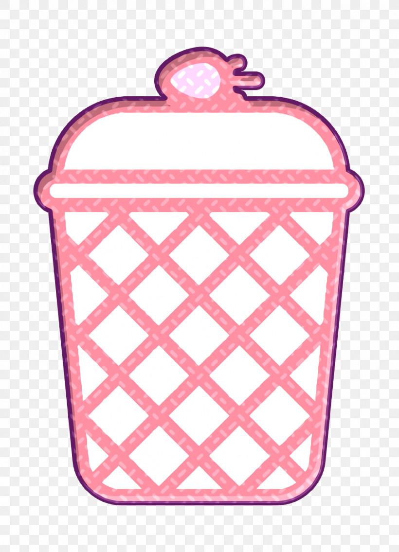 Waffle Icon Ice Cream Icon Waffle Cup Icon, PNG, 898x1244px, Waffle Icon, Food Storage Containers, Ice Cream Icon, Lid, Pink Download Free