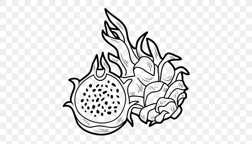 Coloring Book Pitaya Fruit Vegetable, PNG, 600x470px, 5 A Day, Coloring Book, Artwork, Black, Black And White Download Free