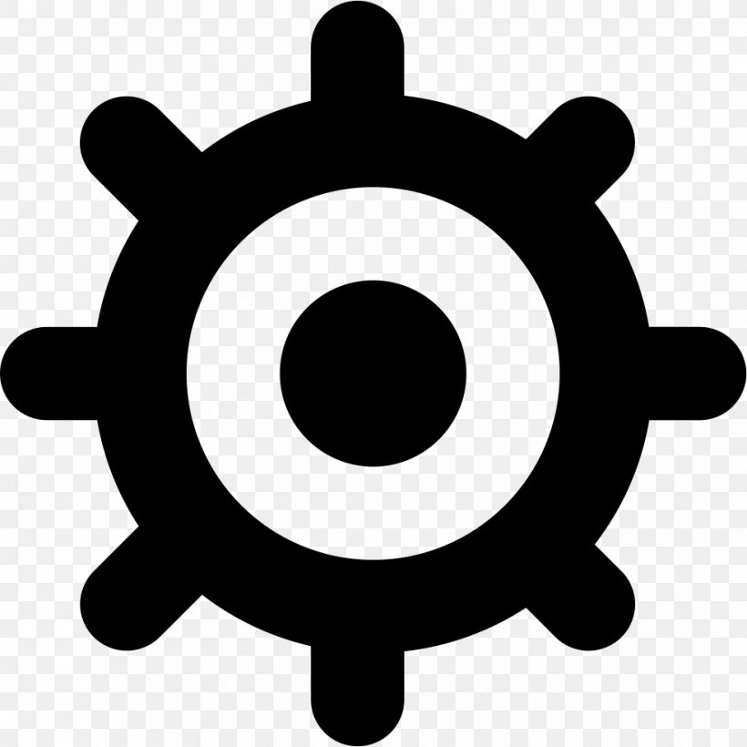 Gear, PNG, 981x982px, Gear, Black And White, Icon Design, Share Icon, Silhouette Download Free