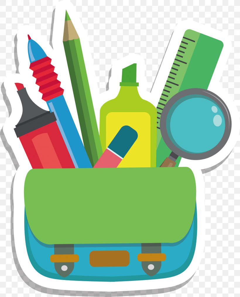 Back To School School Supplies, PNG, 2429x3000px, Back To School, Green, Line, Meter, School Supplies Download Free