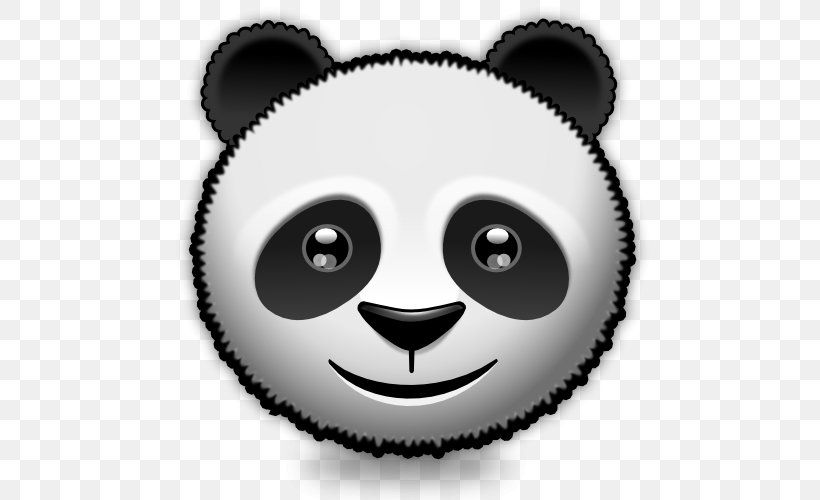 Emoticon Smiley Demo App Giant Panda Online Chat, PNG, 500x500px, Emoticon, Android, Bear, Black And White, Carnivoran Download Free