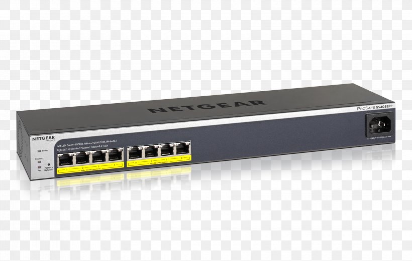 Gigabit Ethernet Power Over Ethernet Network Switch Netgear, PNG, 3300x2100px, 19inch Rack, Gigabit Ethernet, Computer Network, Electronic Device, Electronics Accessory Download Free