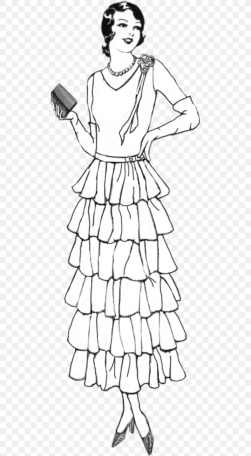 White Day Dress Clothing Line Art Dress, PNG, 493x1490px, White, Clothing, Costume Design, Day Dress, Drawing Download Free