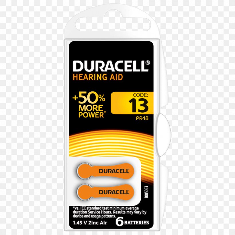 Hearing Aid Duracell Electric Battery Hörgerätebatterie, PNG, 1000x1000px, Hearing Aid, Auditory System, Battery Pack, Duracell, Electric Battery Download Free