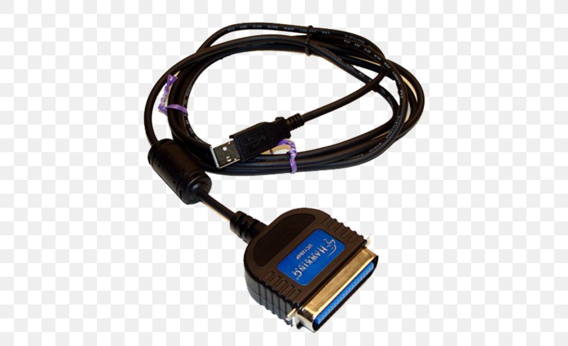 Serial Cable Parallel Port USB Adapter Printer, PNG, 500x500px, Serial Cable, Adapter, Cable, Computer Port, Data Transfer Cable Download Free