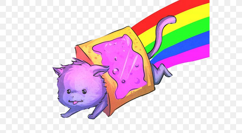 Nyan Cat Clip Art Image GIF, PNG, 600x450px, Watercolor, Cartoon, Flower, Frame, Heart Download Free