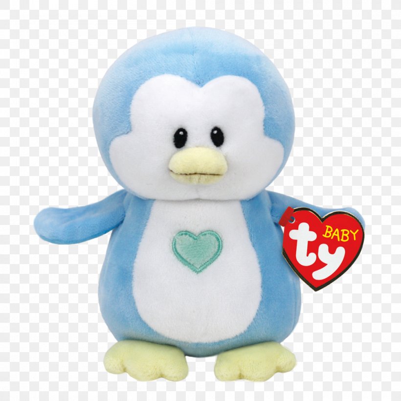 Penguin Ty Inc. Beanie Babies Stuffed Animals & Cuddly Toys, PNG, 1000x1000px, Watercolor, Cartoon, Flower, Frame, Heart Download Free