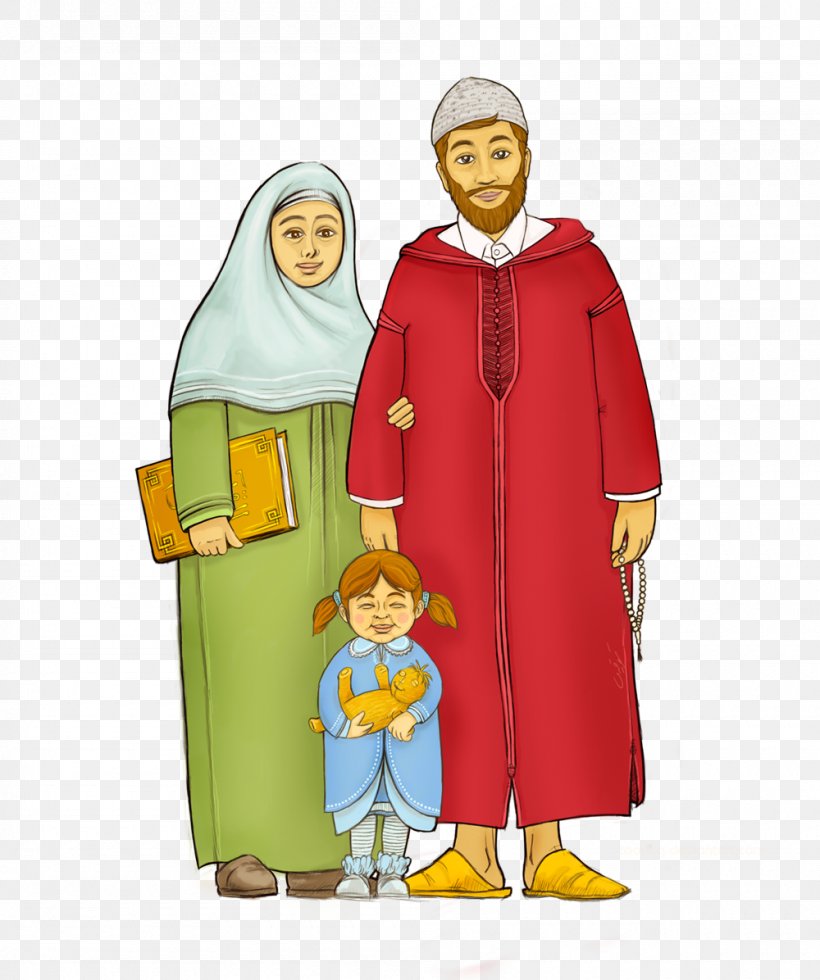 Muslim Family Islam Happiness Durood, PNG, 1000x1196px, Muslim, Allah, Costume, Costume Design, Drawing Download Free