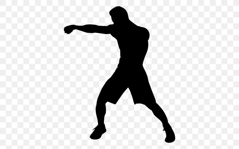 Silhouette Boxing Punch, PNG, 512x512px, Silhouette, Arm, Black, Black And White, Boxe Download Free