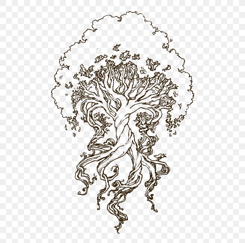 Yggdrasil Drawing Sketch Coloring Book Tree Of Life, PNG, 564x814px, Yggdrasil, Art, Coloring Book, Doodle, Drawing Download Free