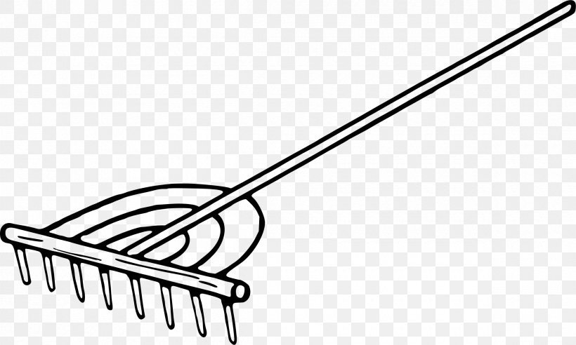 Rake Drawing Clip Art, PNG, 2400x1440px, Rake, Art, Bathroom Accessory, Black And White, Drawing Download Free