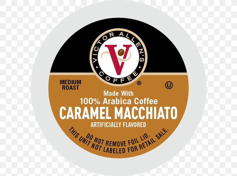 Single-serve Coffee Container Victor Allen Coffee, French Roast Single Serve K-Cup, 200 Count (Compatible With 2.0 Keurig Brewers) Victor Allen's Coffee Caramel Macchiato Latte Macchiato, PNG, 608x608px, Singleserve Coffee Container, Brand, Capsule, Coffee, Donuts Download Free