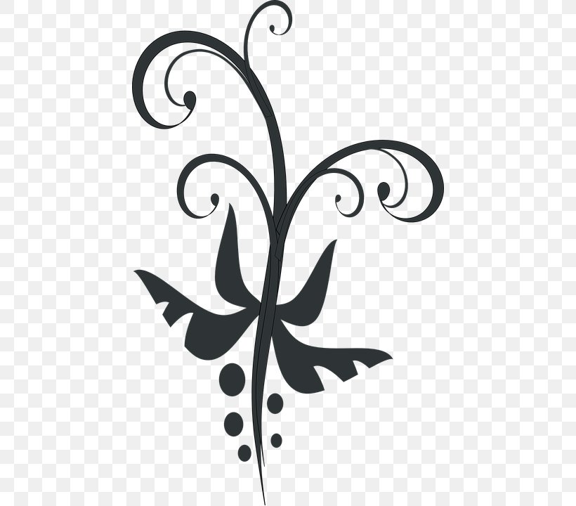 Clip Art Vector Graphics Image Openclipart, PNG, 444x720px, Ornament, Black And White, Branch, Butterfly, Flora Download Free