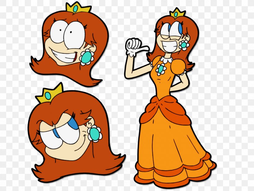 Princess Daisy Princess Peach Mario Luigi, PNG, 1000x750px, Princess Daisy, Area, Artwork, Cartoon, Comics Download Free
