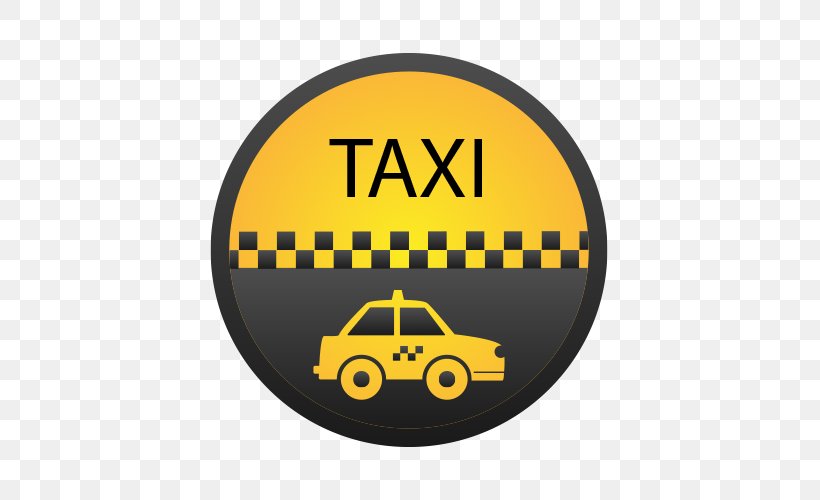 Taxi Old Slave Mart Bus Yellow Cab Logo, PNG, 500x500px, Taxi, Area, Brand, Icon, Label Download Free