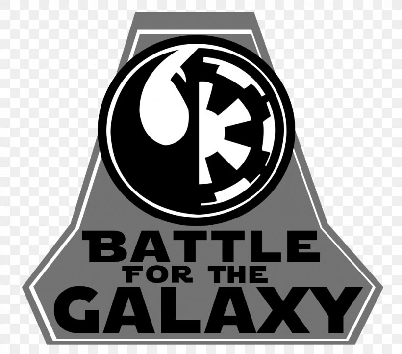 Battle For The Galaxy Death Star Star Wars Galaxies Logo, PNG, 975x858px, Death Star, Area, Black And White, Brand, Death Download Free