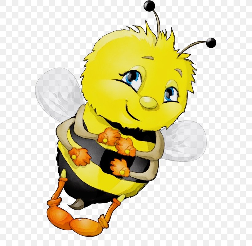 Bee Cartoon, PNG, 592x800px, Watercolor, Animated Cartoon, Animation, Bee, Bumblebee Download Free