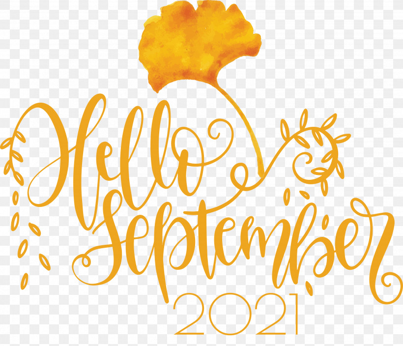 Hello September September, PNG, 3065x2632px, Hello September, Calligraphy, Drawing, Logo, September Download Free