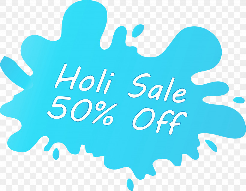 Text Turquoise Aqua Logo Font, PNG, 3000x2339px, Holi Sale, Aqua, Happy Holi, Holi Offer, Logo Download Free