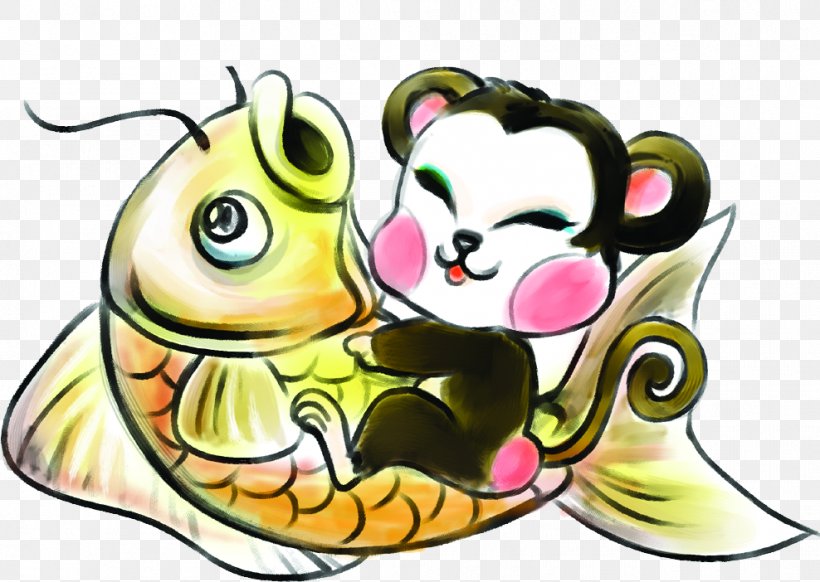 Chinese Zodiac Lunar New Year Chinese New Year Monkey Illustration, PNG, 988x702px, Chinese Zodiac, Animation, Art, Cartoon, Chinese New Year Download Free