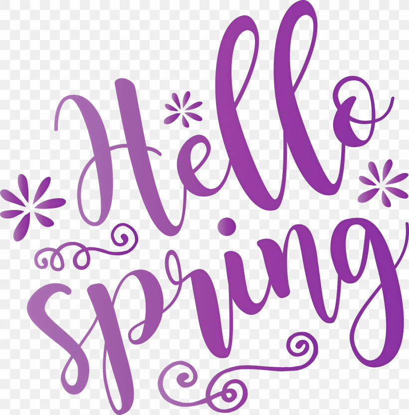 Hello Spring Spring, PNG, 2955x3000px, Hello Spring, Line, Purple, Spring, Text Download Free