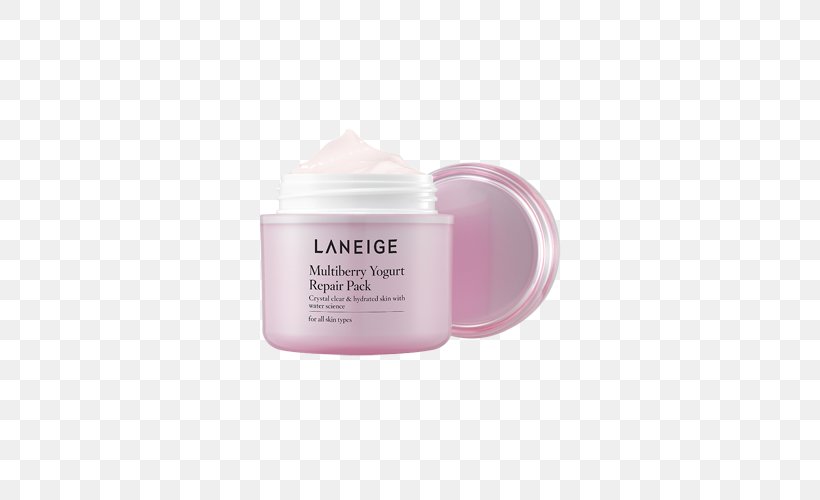 LANEIGE Multiberry Yogurt Repairing Mask Yoghurt Facial, PNG, 500x500px, Laneige, Beauty, Berry, Cosmetics, Cream Download Free
