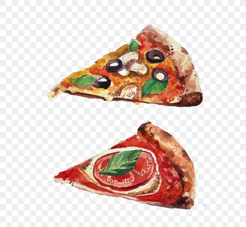 Pizza Italian Cuisine Fast Food Painting, PNG, 800x756px, Pizza, Cuisine, Dish, Drawing, European Food Download Free